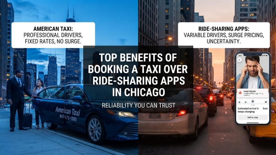 taxi vs rideshare, cab vs Uber Chicago, flat rate taxi benefits