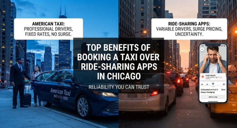 taxi vs rideshare, cab vs Uber Chicago, flat rate taxi benefits